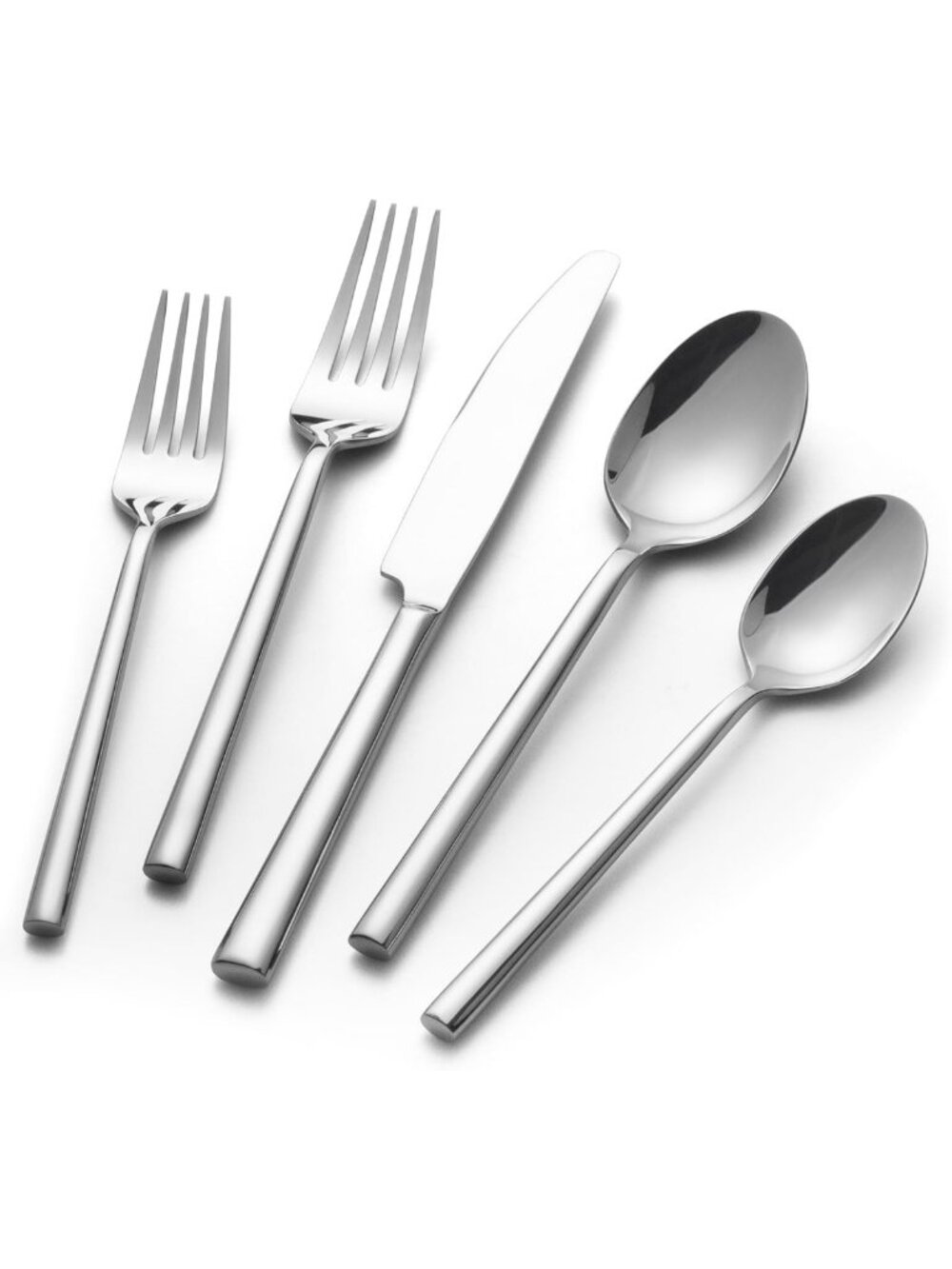 20-Piece Stainless Steel Flatware Set, Service for 4, Dishwasher Safe, Mirror